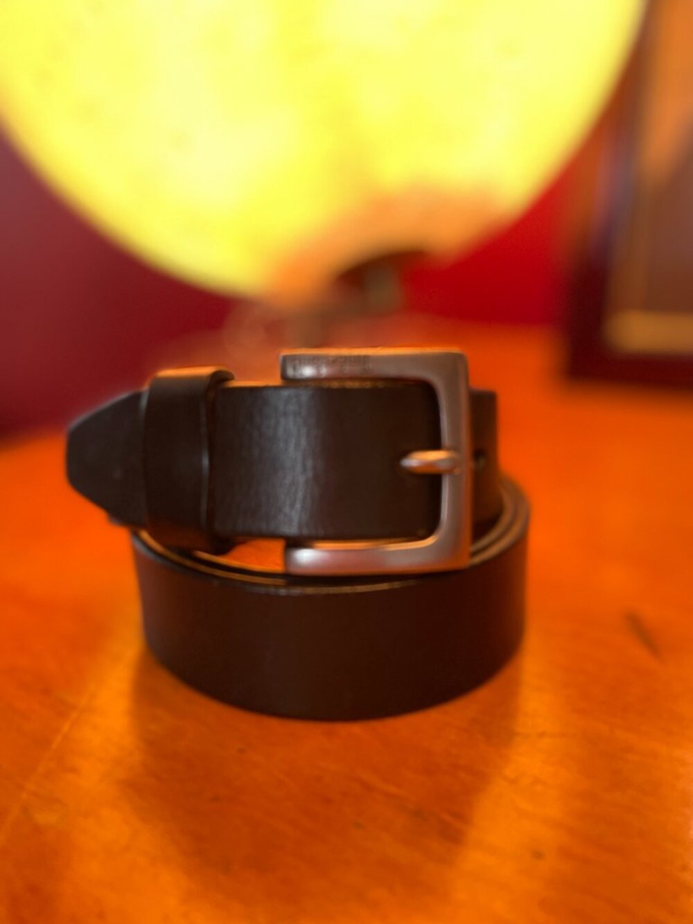 Timberland Men's Genuine Leather Belt Black with Silver Hardware Size 38